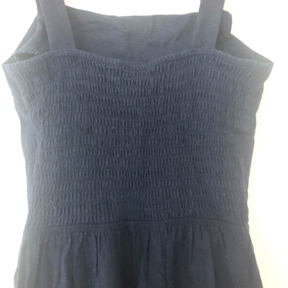 Linen Blend Wide Leg Cropped Overalls Monteau - Picture 7 of 7